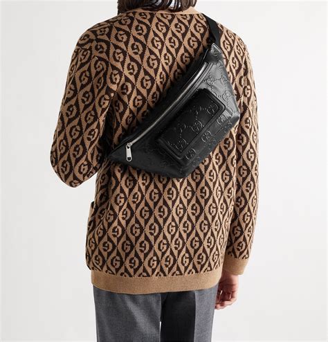 gucci perforated leather belt